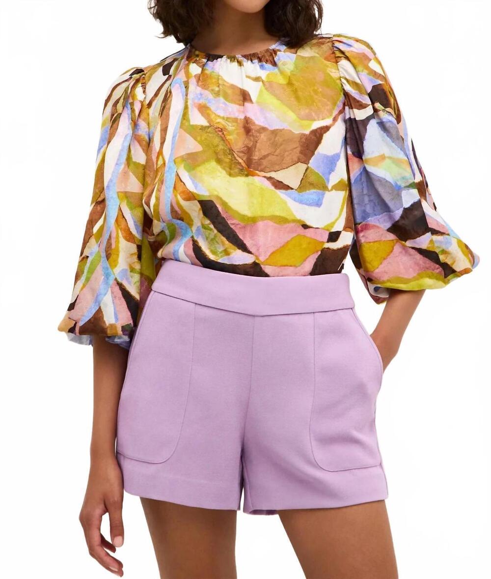 NEW MARIE OLIVER mia mid-rise short in aster